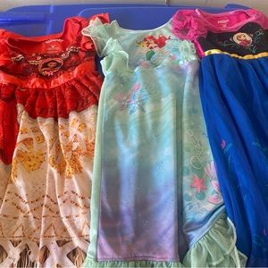 Set of 3 toddler girls princess night gowns